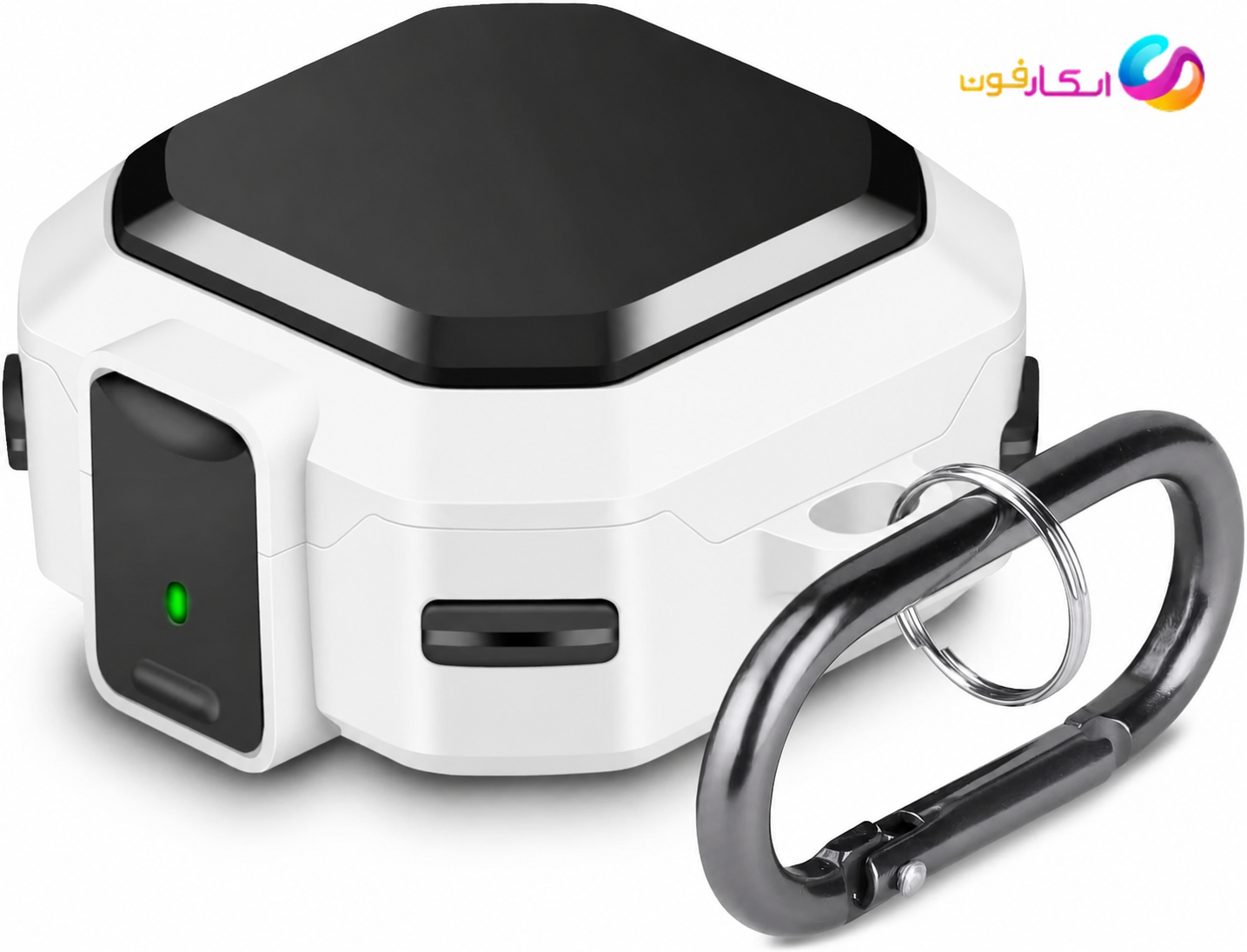 کاور هندزفیری مدل EggShell مناسب برای کیس سامسونگ Galaxy  buds live  |قفل دار |همراه قلاب