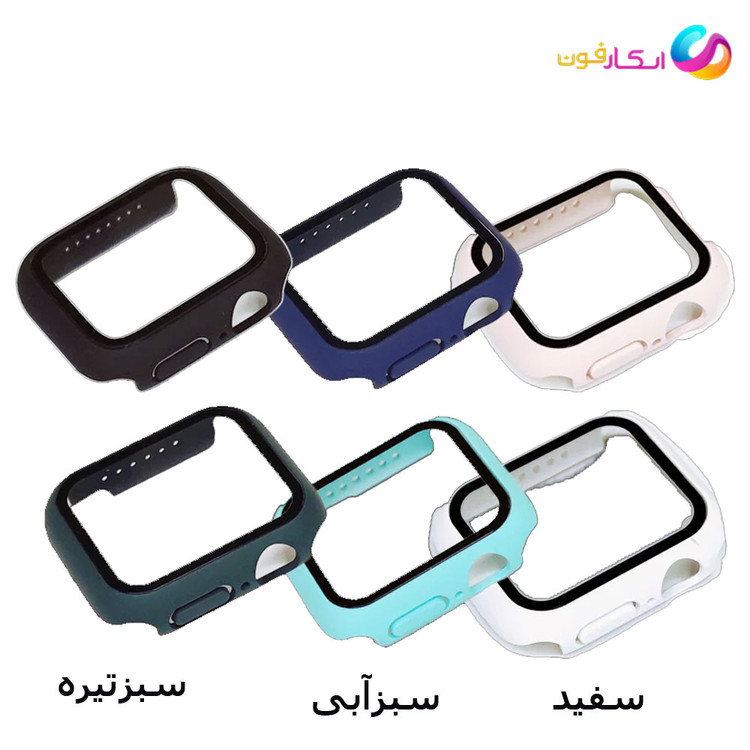 گارد گلس دار اپل واچ سری Apple Watch Seri 1/2/3/4/5/6/7/8/9 سایز 44 میلی متری / جنس خشک / کیفیت بالا