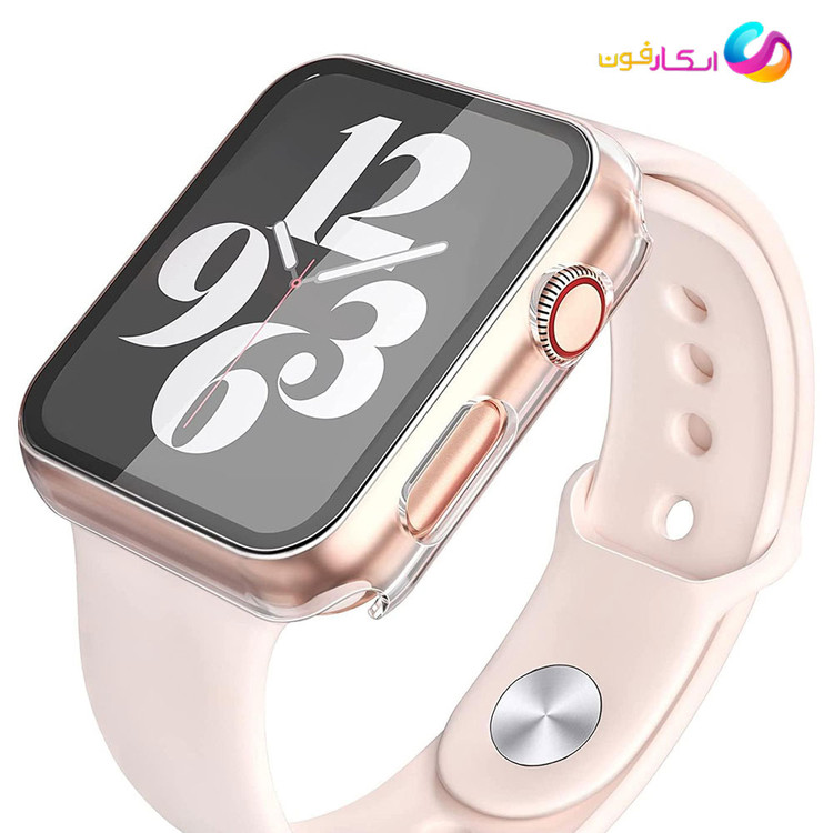 گارد گلس / گلس کیس اپل واچ سایز 44 میلی متری تمامی سری ها Apple Watch se/1/2/3/4/5/6/7/8/9 44mm