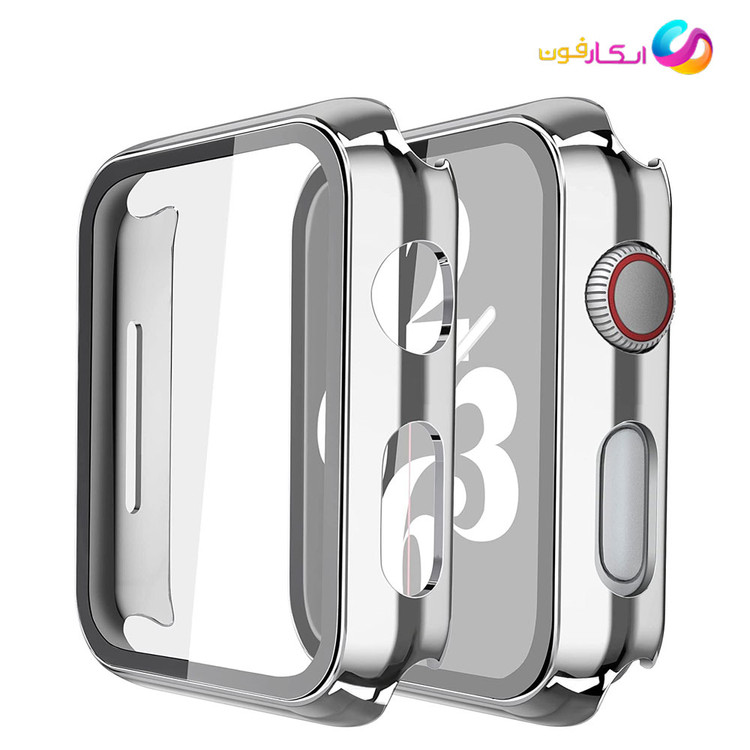 گارد گلس / گلس کیس اپل واچ سایز 44 میلی متری تمامی سری ها Apple Watch se/1/2/3/4/5/6/7/8/9 44mm