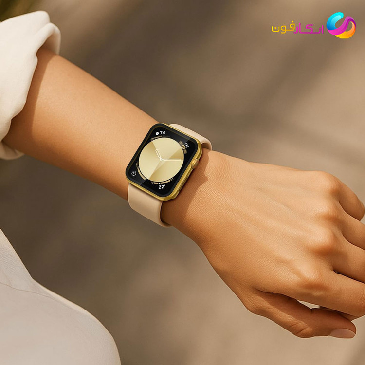 گارد گلس / گلس کیس اپل واچ سایز 44 میلی متری تمامی سری ها Apple Watch se/1/2/3/4/5/6/7/8/9 44mm