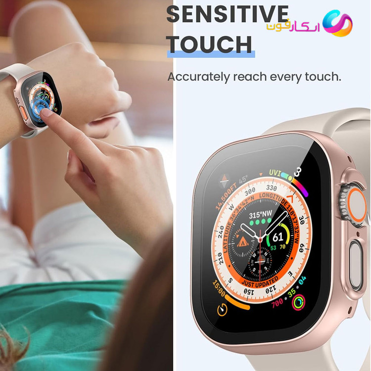 گارد با گلس اپل واچ اولترا / اولترا 2 / اولترا 3 سایز 49 میلی متری / Apple watch Ultra / Ultra2 / Ultra3 49mm