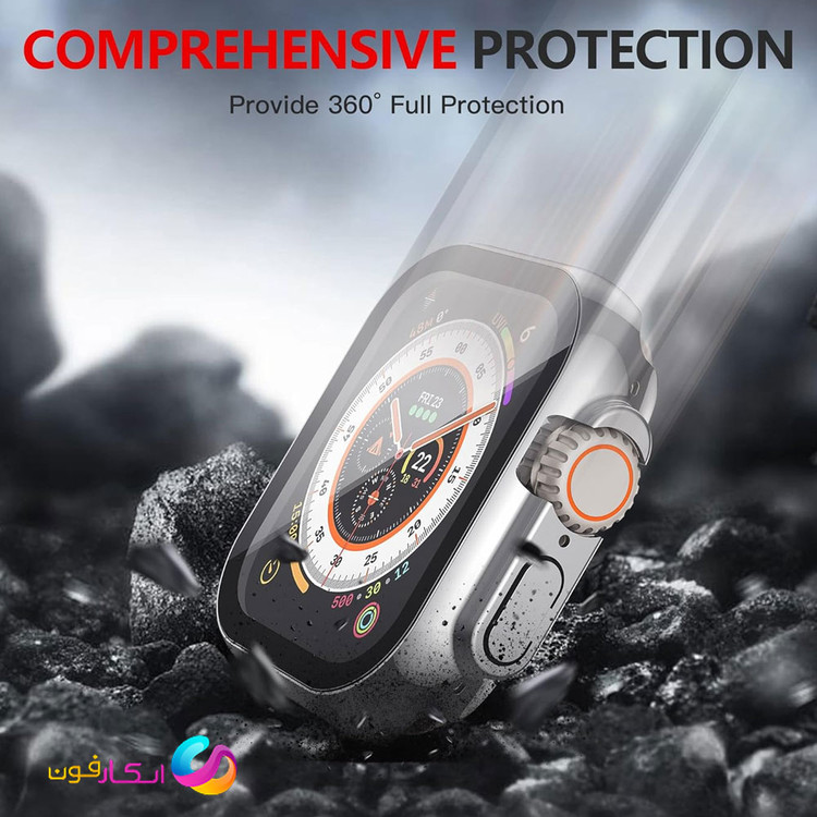 گارد با گلس اپل واچ اولترا / اولترا 2 / اولترا 3 سایز 49 میلی متری / Apple watch Ultra / Ultra2 / Ultra3 49mm
