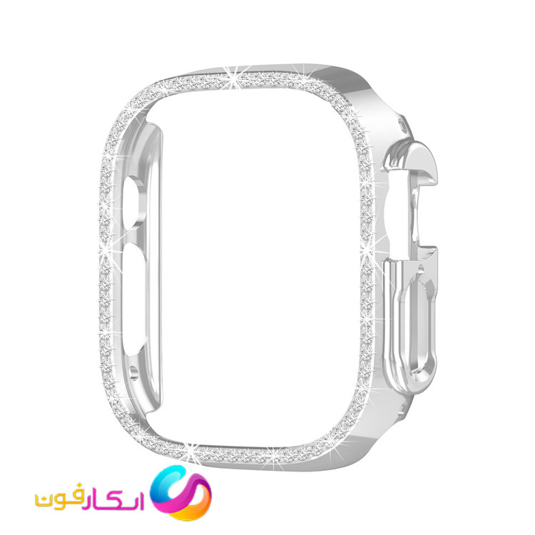 گارد / کاور نگین دار اپل واچ اولترا Apple watch Ultra سایز 49 میلی متر / جنس خشک / بدون گلس