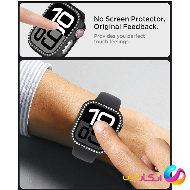 گارد / کاور نگین دار زنانه اپل واچ سری ده سایز 42 میلی متری Apple watch Seri 10 42mm