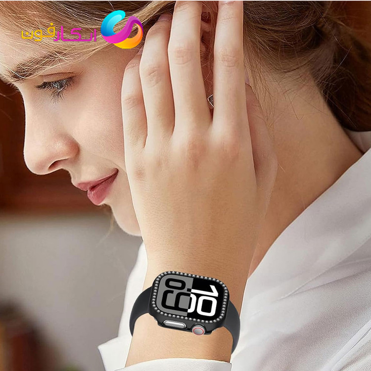 گارد / کاور نگین دار زنانه اپل واچ سایز بندی کامل / رنگ بندی جذاب