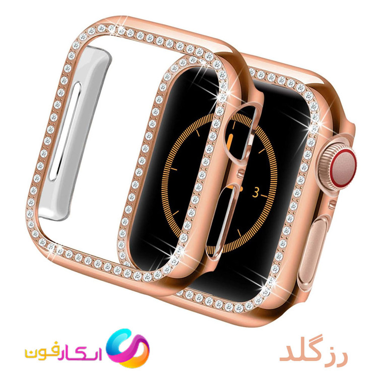 گارد / کاور نگین دار زنانه اپل واچ سایز 42 میلی متر مناسب سری Apple Watch 42mm SE1/2/3/4/5/6/7/8/9