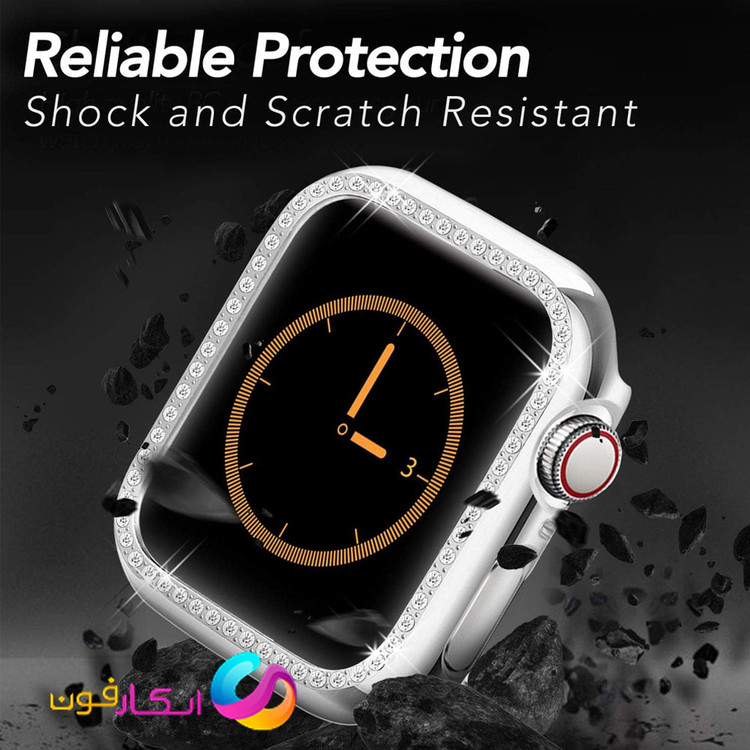 گارد / کاور نگین دار زنانه اپل واچ سایز 42 میلی متر مناسب سری Apple Watch 42mm SE1/2/3/4/5/6/7/8/9