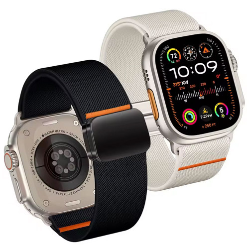 بند اپل واچ پارچه ای با قفل مگنتی مناسب سری 1 تا 11 سایز بندی کامل Apple Watch SE/1/2/3/4/5/6/7/8/9/10/11