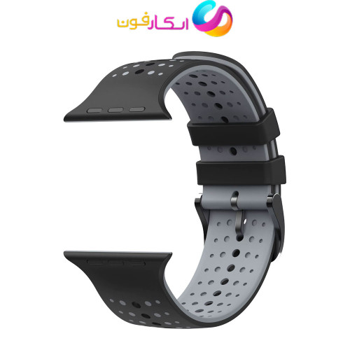 بند اپل واچ سیلیکونی دو رنگ مناسب سری اولترا 3 سایز 49 میلی متر Apple Watch Seri Ultra3 49mm
