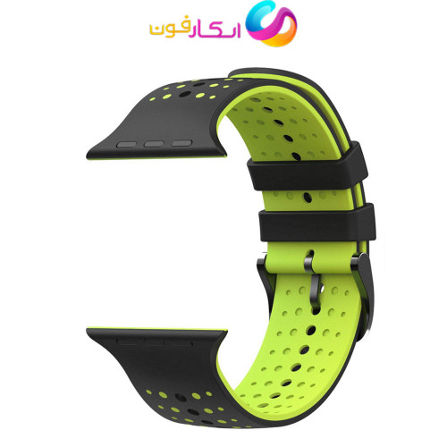 بند اپل واچ سیلیکونی دو رنگ مناسب سایز 40 میلی متر تمامی سری ها Apple Watch Seri 1/2/3/4/5/6/7/8/9