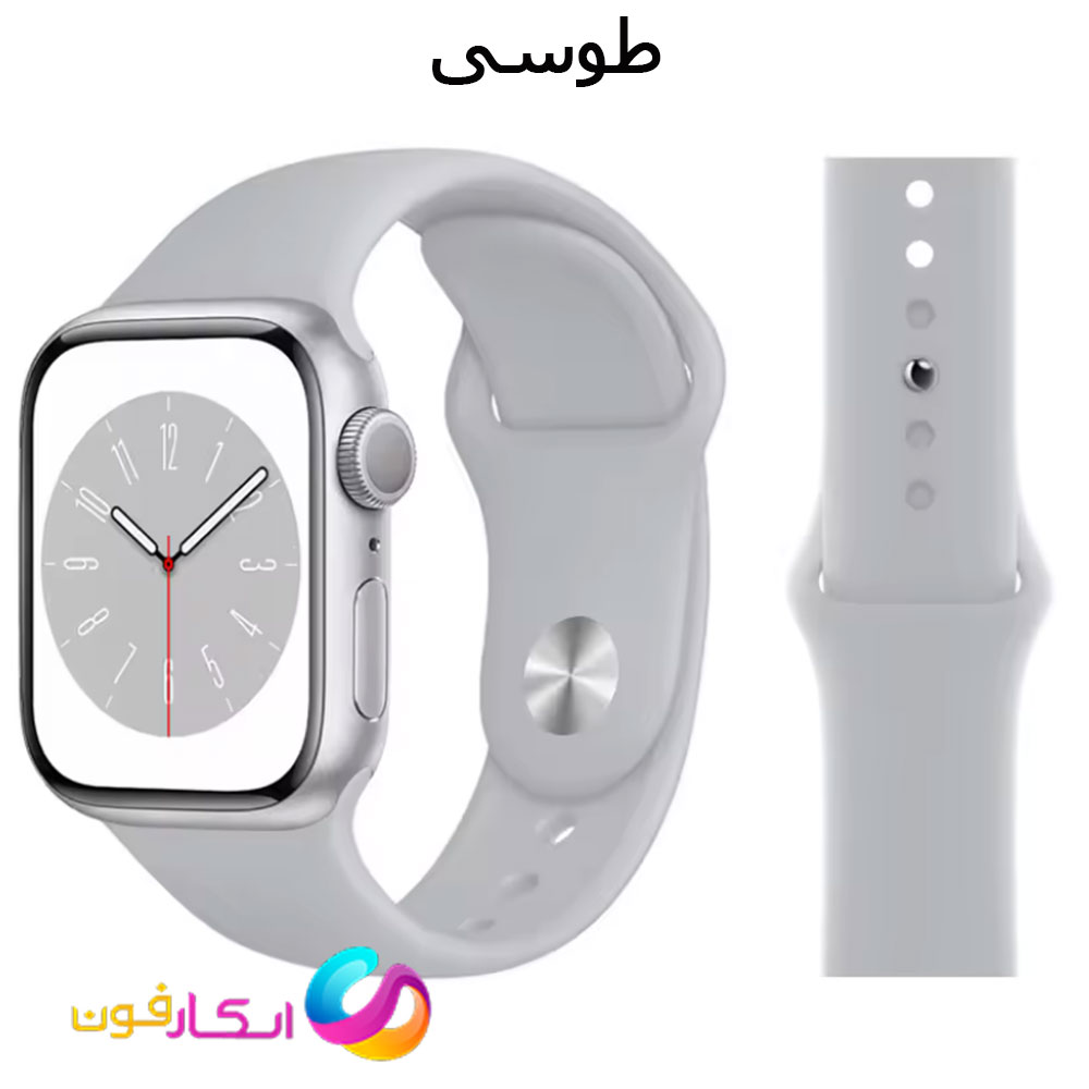 بند سیلیکونی اصلی اپل واچ سایز 38/40/41 میلی متری مناسب تمامی سری ها با پین استیل Apple Watch Seri 1/2/3/4/5/6/7/8/9