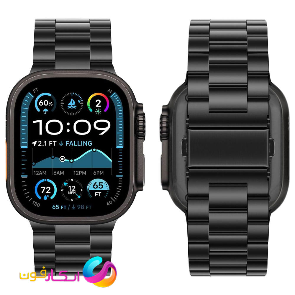 بند اپل واچ کلاسیک فلزی استیل مناسب اپل واچ اولترا سه سایز 49 میلی متر Apple Watch Seri Ultra3 49 mm