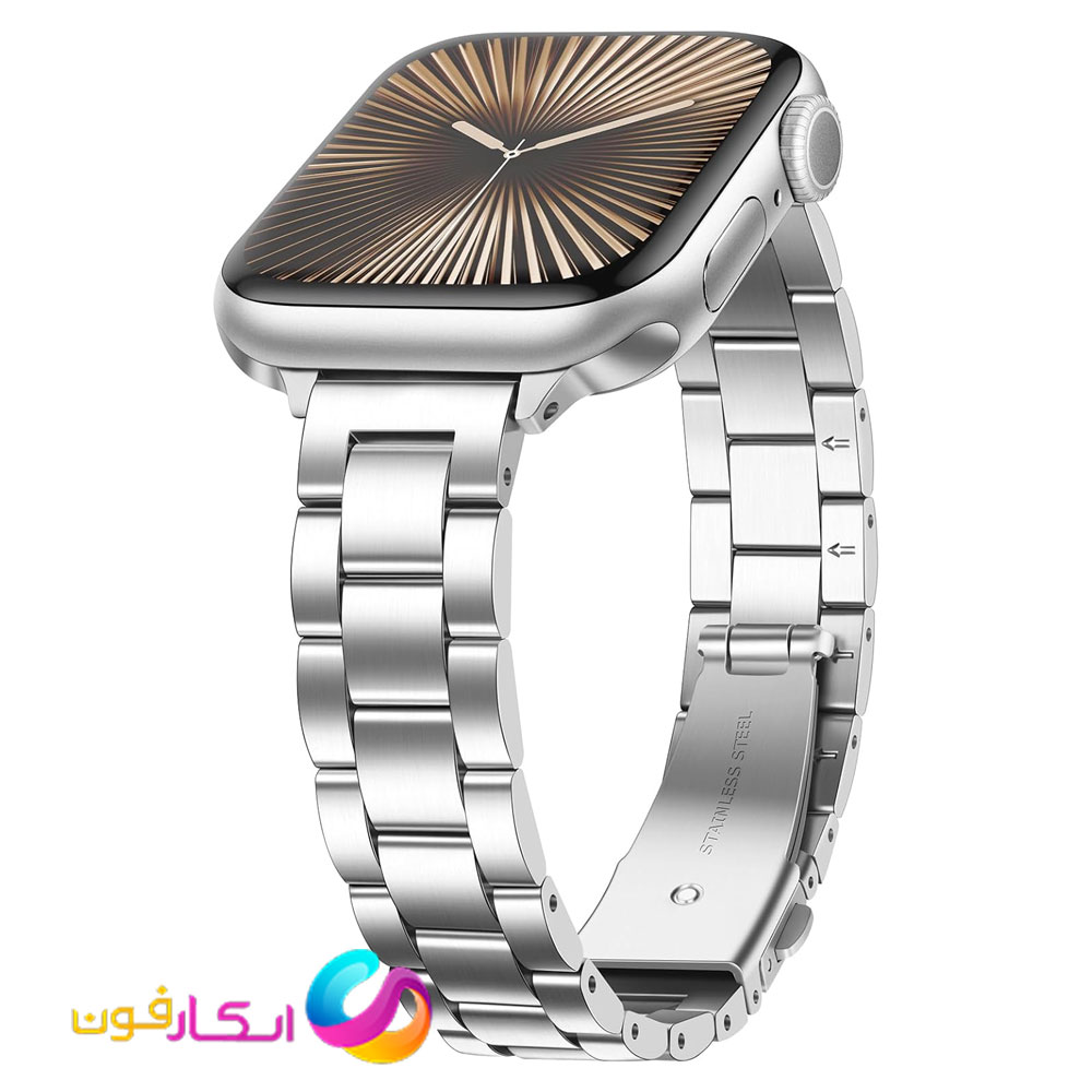 بند اپل واچ استیل زنانه مناسب اپل واچ سری اولترا 3 سایز 49 میلی متری Apple Watch Seri Ultra3 49mm
