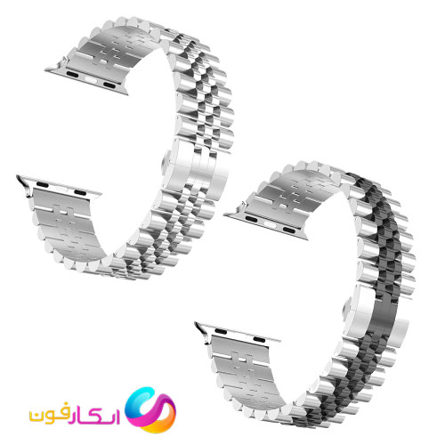 بند اپل واچ فلزی استیل مدل 5Bead مناسب اپل واچ سایز 40 میلی متری Apple Watch Seri 1/2/3/4/5/6/7/8/9 40mm