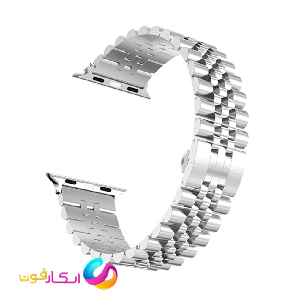بند اپل واچ فلزی استیل مدل 5Bead مناسب اپل واچ سایز 38 میلی متری Apple Watch Seri 1/2/3/4/5 38mm