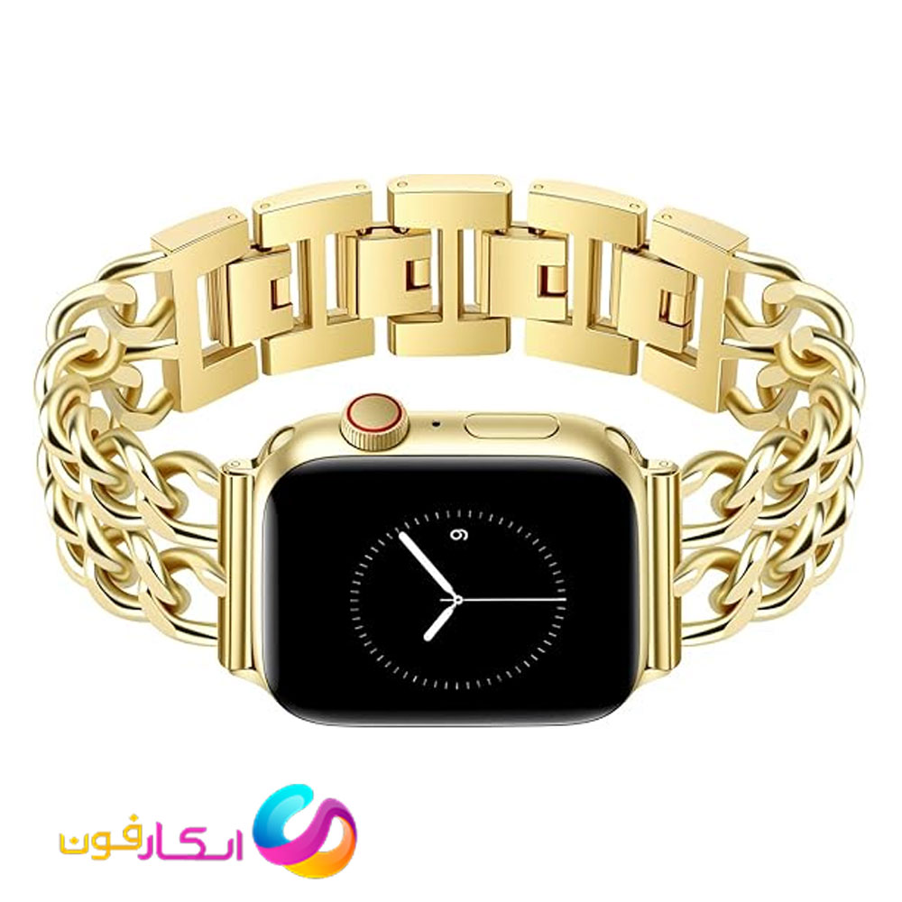 بند اپل واچ استیل کارتیر زنانه مناسب اپل واچ سایز 45 میلی متری تمامی سری ها Apple Watch Se1/2/3/4/5/6/7/8/9 45mm
