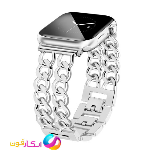 بند اپل واچ استیل کارتیر زنانه مناسب اپل واچ سری 11 سایز 42 میلی متری سری Apple Watch Seri 11 42mm