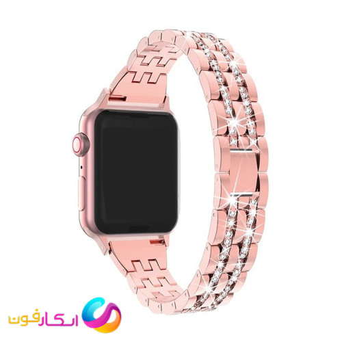 بند زنانه اپل واچ مدل Diamond-4Line مناسب اپل واچ سری 11 یازده سایز 42 میلی متری Apple Watch Seri 11 42mm