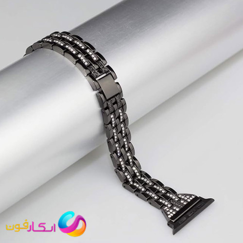 بند زنانه اپل واچ مدل Diamond-4Line مناسب اپل واچ سایز 44 / 45 / 49 میلی متری