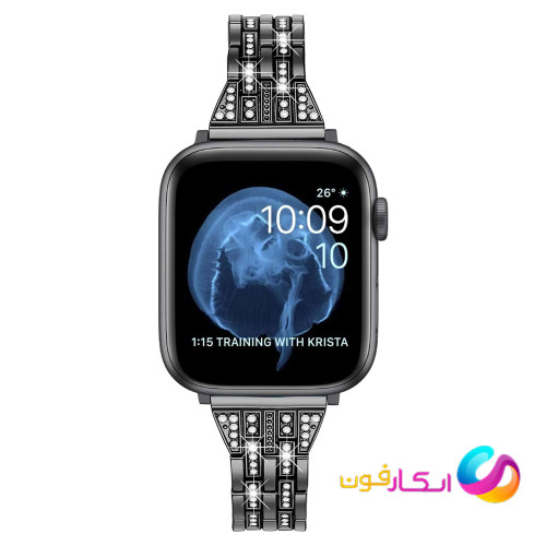 بند زنانه اپل واچ مدل Diamond-4Line مناسب اپل واچ سایز 45 میلی متری