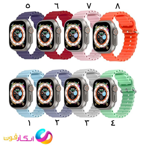بند سیلیکونی مدل Org_Ocean loop مناسب اپل واچ سایز 40 میلی متری تمامی سری ها