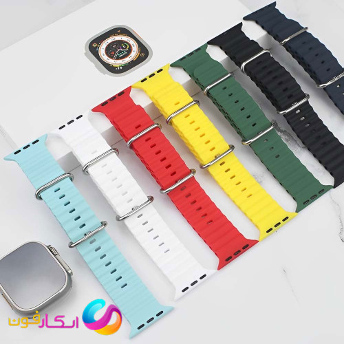 بند سیلیکونی مدل Org_Ocean loop مناسب اپل واچ سایز 42 میلی متری سری 1 تا 9