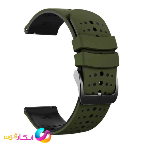 بند سیلیکونی دو رنگ مناسب ساعت هوشمند کیسلکت Lora / Lora 2 22mm