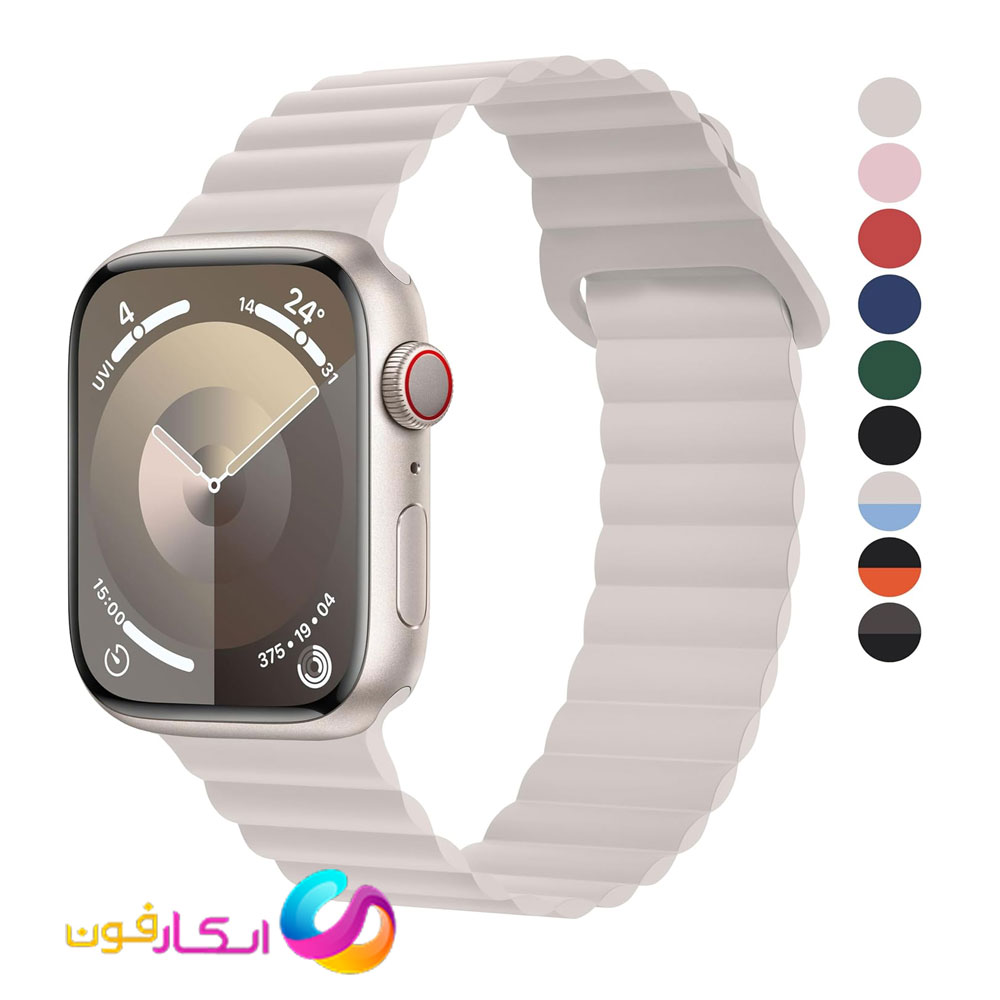بند مدل Full-Magnet مناسب اپل واچ سری 1/2/3/4/5/6/7/8/9 سایز 42 میلی متر