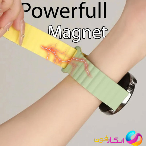 بند سیلیکونی فول مگنتی مناسب ساعت هوشمند گلوریمی Glorimi M2 / CALLING WATCHM2