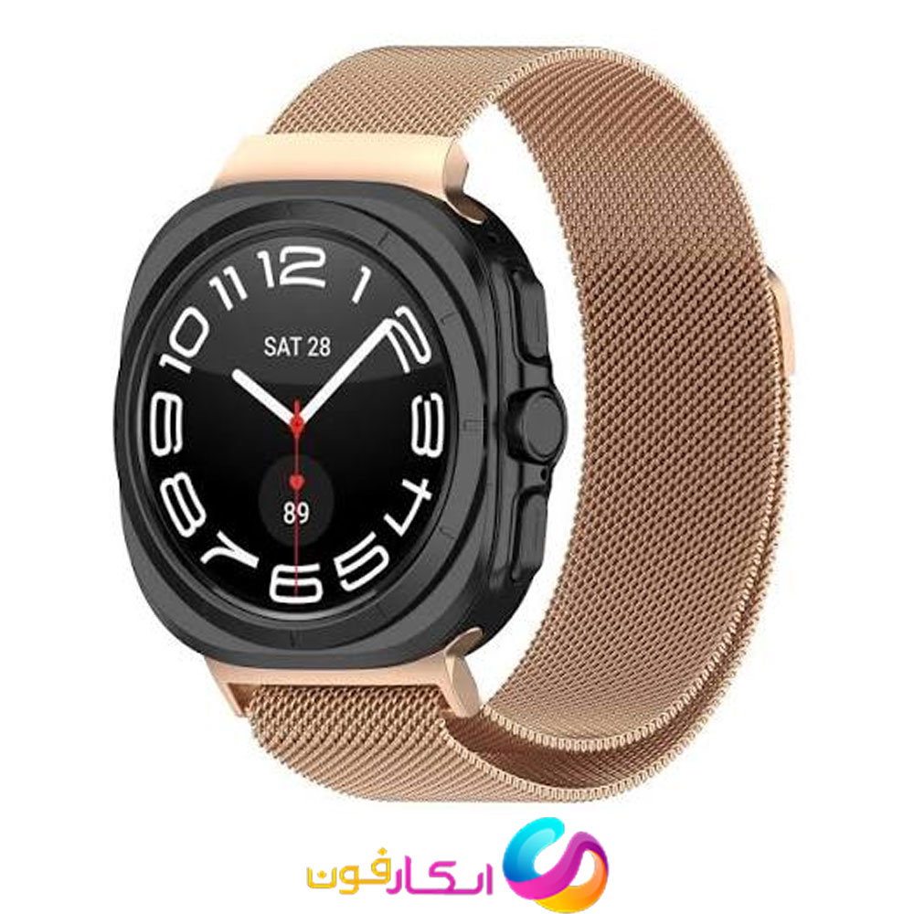 بند فلزی استیل حصیری مناسب ساعت سامسونگ گلکسی واچ هشت اولترا GALAXY WATCH 8 ULTRA