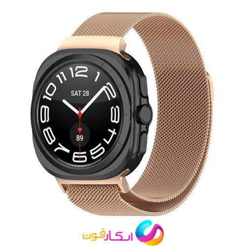 بند فلزی استیل حصیری مناسب ساعت سامسونگ گلکسی واچ هشت اولترا GALAXY WATCH 8 ULTRA