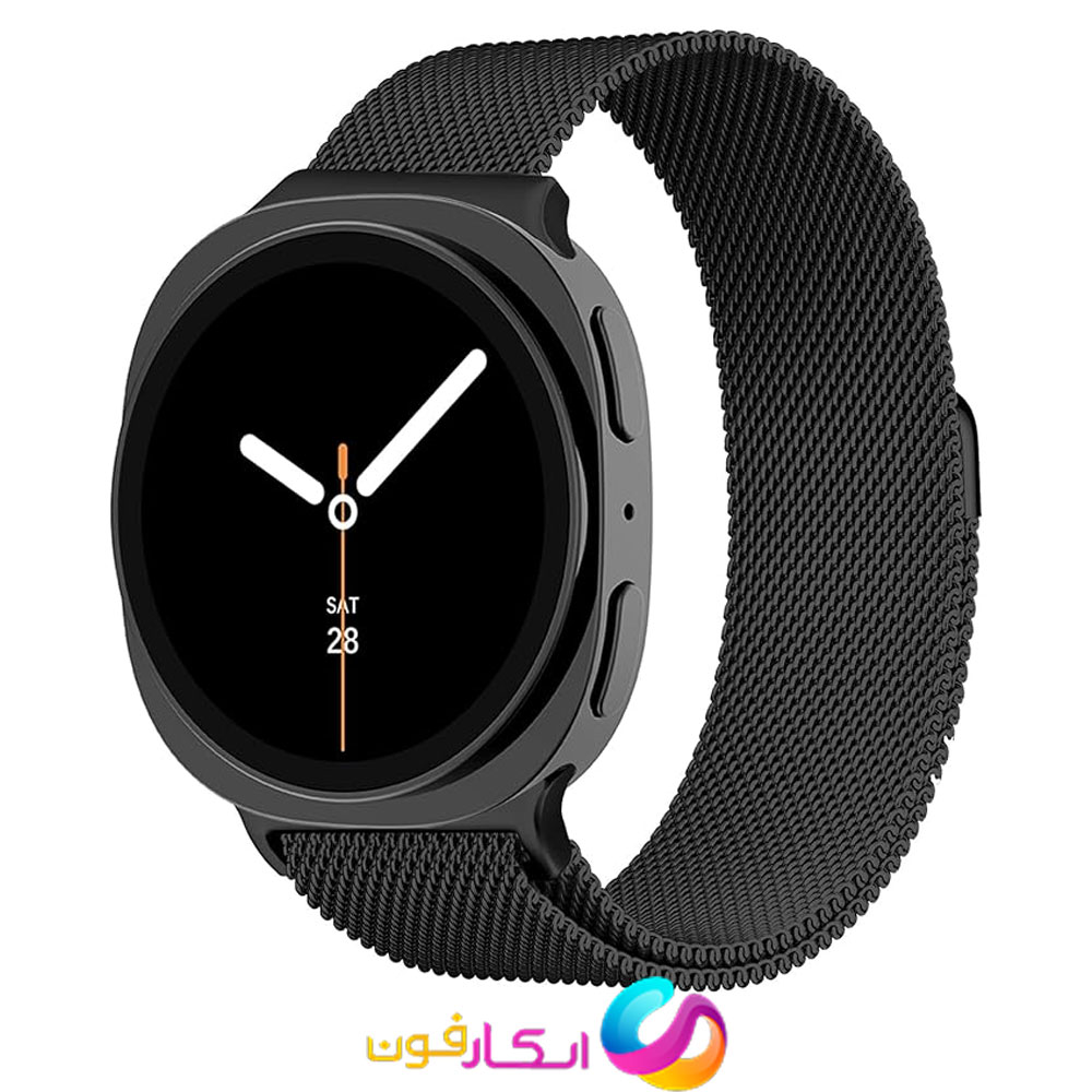 بند استیل حصیری مناسب ساعت سامسونگ گلکسی واچ 8 / 8کلاسیک Galaxy Watch 8 40mm/8 44mm/8 Classic 46MM