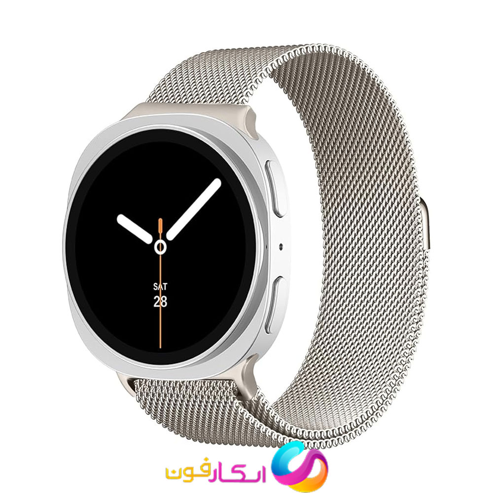 بند استیل حصیری مناسب ساعت سامسونگ گلکسی واچ 8 هشت سایز 40 میلی متر Galaxy Watch 8 40mm