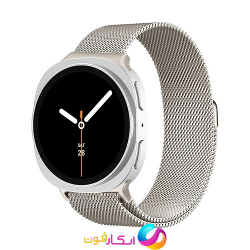 بند استیل حصیری مناسب ساعت سامسونگ گلکسی واچ 8 هشت سایز 40 میلی متر Galaxy Watch 8 40mm