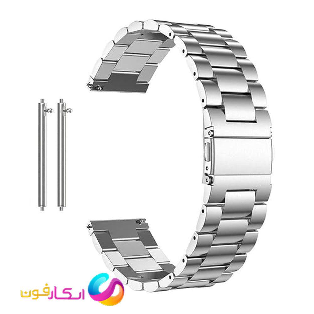 بند ساعت فلزی استیل مناسب سامسونگ گلکسی واچ 4/5/6/7 سایز بندی کامل Galaxy Watch 4/5/6/7