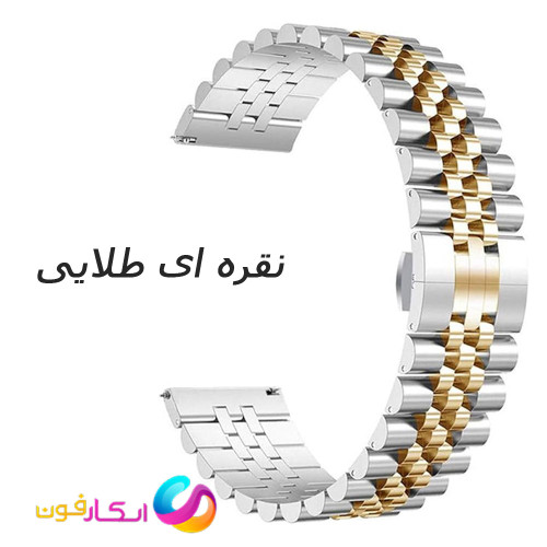 بند مردانه استیل 5 مهره رولکسی مناسب ساعت میبرو واچ Mibro Watch A1