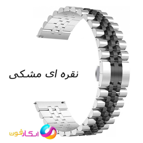 بند مردانه استیل 5 مهره رولکسی مناسب ساعت میبرو واچ Mibro Watch A3