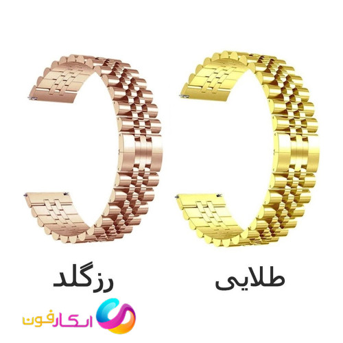 بند مردانه استیل 5 مهره رولکسی مناسب ساعت کیسلکت Kieslect K11Pro
