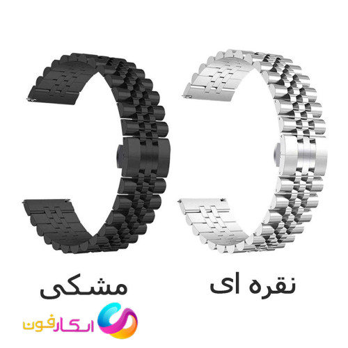 بند مردانه استیل 5 مهره رولکسی مناسب ساعت گلوریمی کا دو / کی دو / Glorimi K2