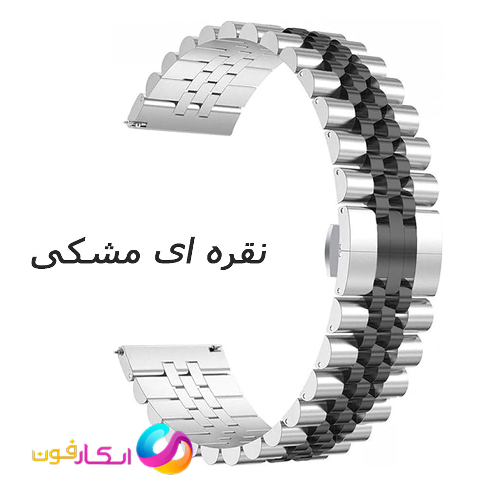 بند مردانه استیل 5 مهره رولکسی مناسب ساعت گلوریمی ام دو Glorimi M2