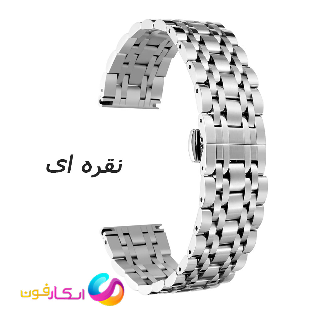 بند رولکسی مدل Lux-Steel مناسب ساعت امیزفیت Amazfit Active Edge