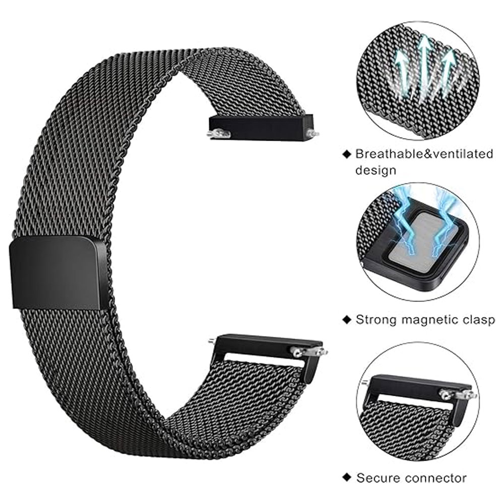 بند مدل حصیری استیل مناسب ساعت کیسلکت کا ده / کا یازده KIESLECT K10/K11/K11PRO با قفل مگنتی بسیار قوی