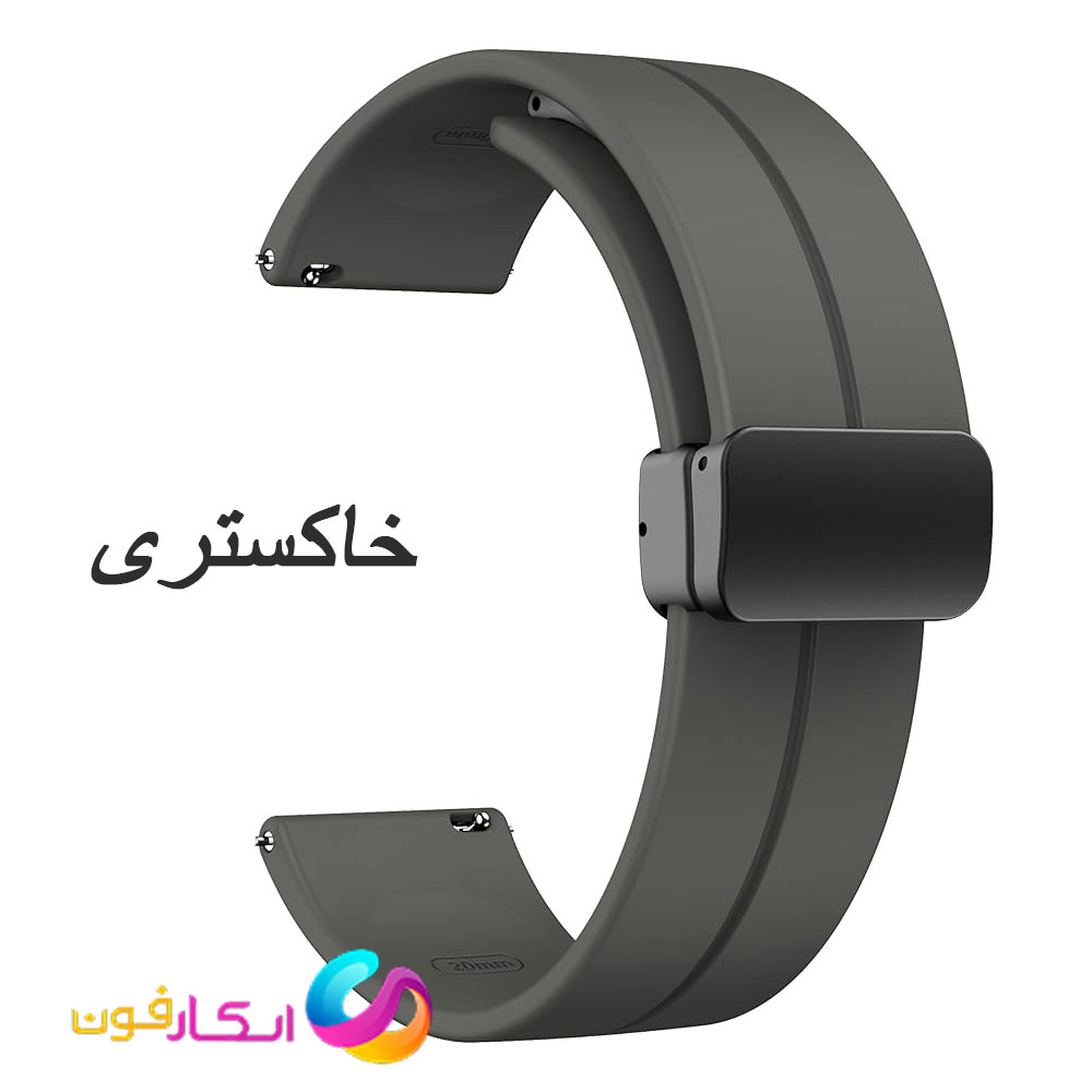 بند سیلیکونی با قفل مگنتی مناسب ساعت سامسونگ Galaxy Watch 4 40mm/4 44mm/4Classic42.46mm