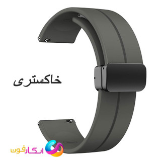 بند سیلیکونی با قفل مگنتی مناسب ساعت سامسونگ Galaxy Watch 4 40mm/4 44mm/4Classic42.46mm