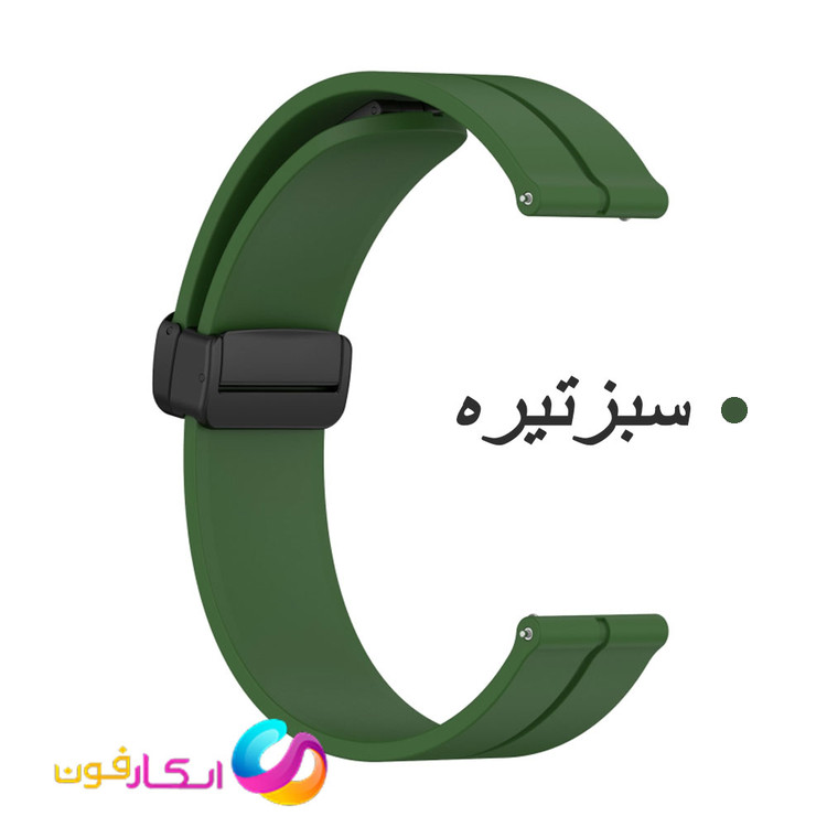 بند سیلیکونی با قفل مگنتی مناسب ساعت سامسونگ واچ چهار کلاسیک Galaxy Watch 4 Classic 46mm