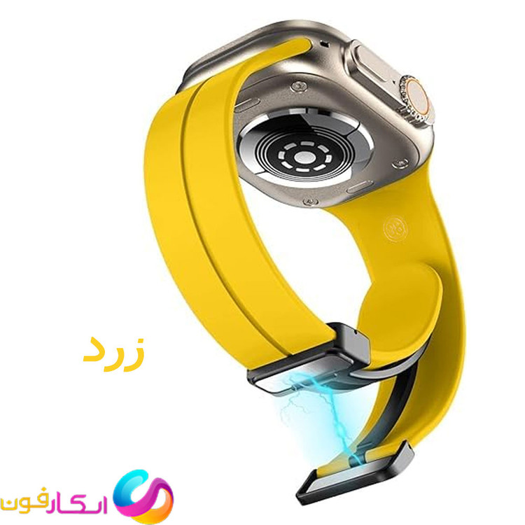 بند سیلیکونی با سگک مگنتی مناسب اپل واچ سری 11 سایز 44 میلی متری Apple Watch Seri 11 44mm