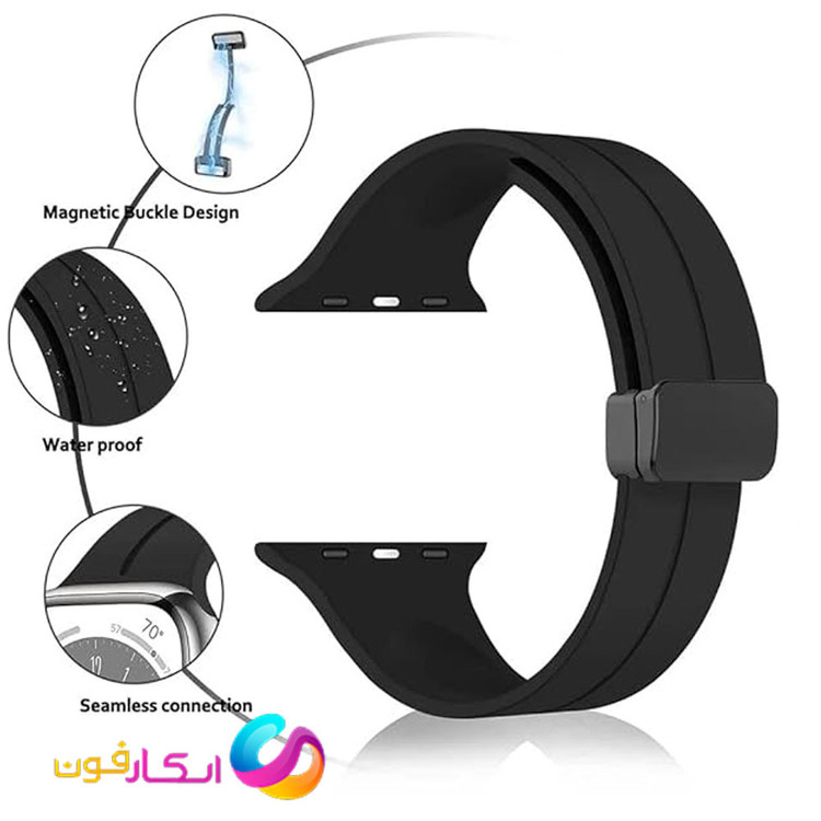 بند سیلیکونی با سگک مگنتی مناسب اپل واچ سری 10 سایز 40 میلی متری Apple Watch Seri 10 40mm