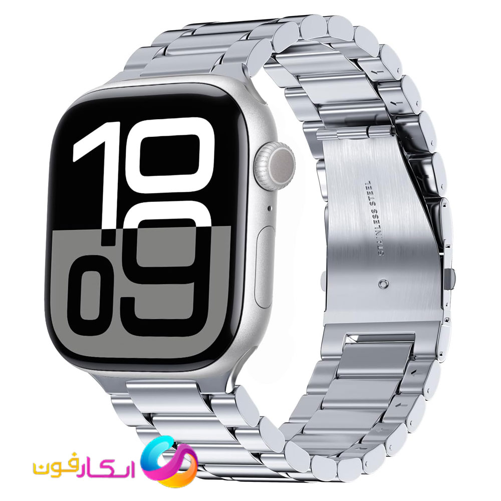 بند اپل واچ کلاسیک فلزی استیل مناسب اپل واچ سری 11 سایز 40 میلی متر Apple Watch Seri 11 40mm