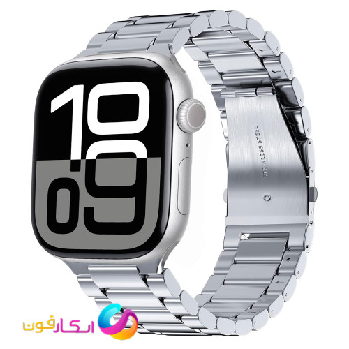 بند اپل واچ کلاسیک فلزی استیل مناسب اپل واچ سری 11 سایز 40 میلی متر Apple Watch Seri 11 40mm